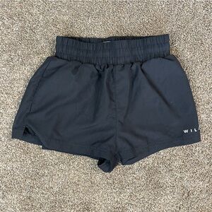 Anthropologie WILO The Label Lined Running Short Size Medium Womens Black Active